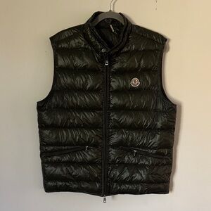 Moncler Dark Olive Puffer Vest